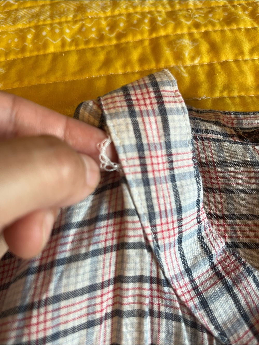 Plaid Button-Front Top - Picture 6 of 9
